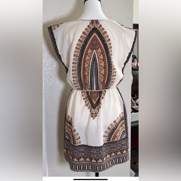 Papaya Dress Tunic African Dashiki Print Women's Size M Festival Boho Hippie - Picture 6 of 6